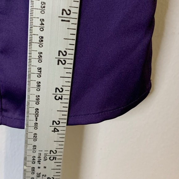 Alex Marie Ruffle Blouse Sleeveless Button Down Top Elegant Eggplant Purple S - Picture 8 of 10